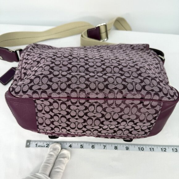 Coach F70283 Signature Messenger Plum - Picture 7 of 12